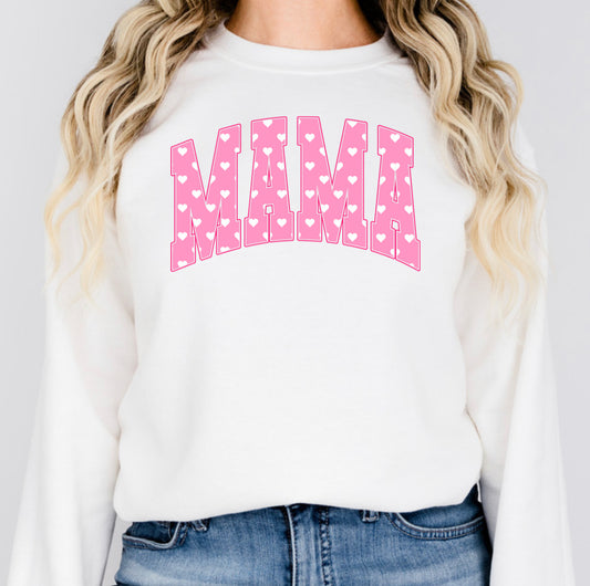 Mama hearts sublimation shirt transfer