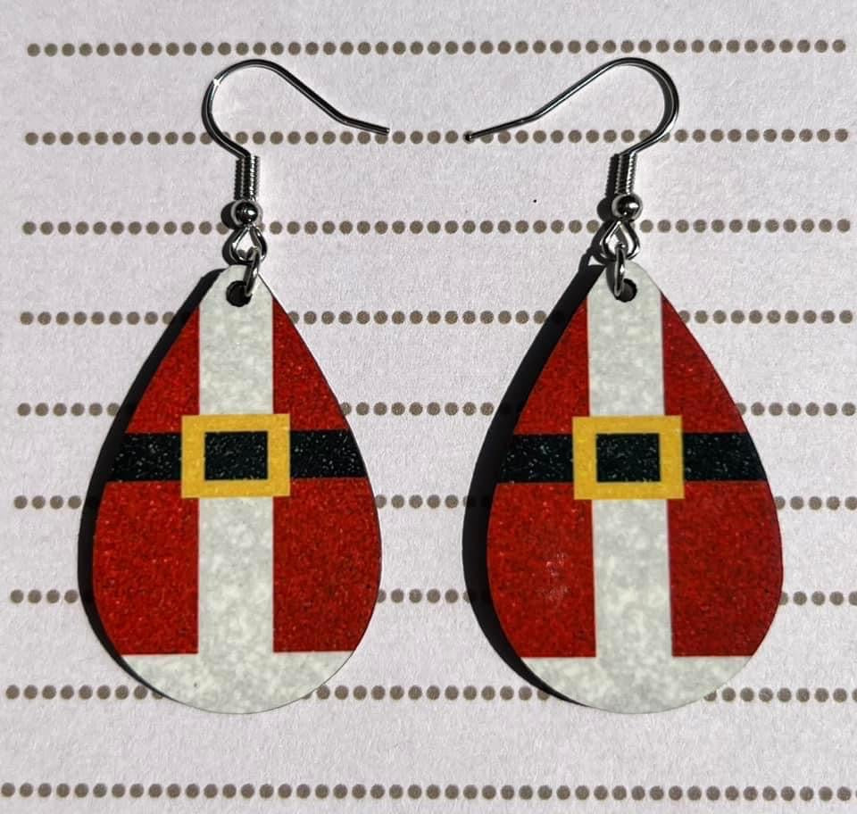 Santa teardrop earrings