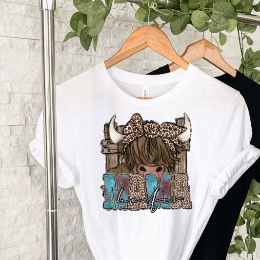 Mama heifer sublimation shirt transfer