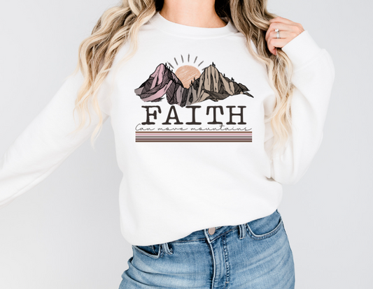 Faith can move mountains sublimation shirt transfer