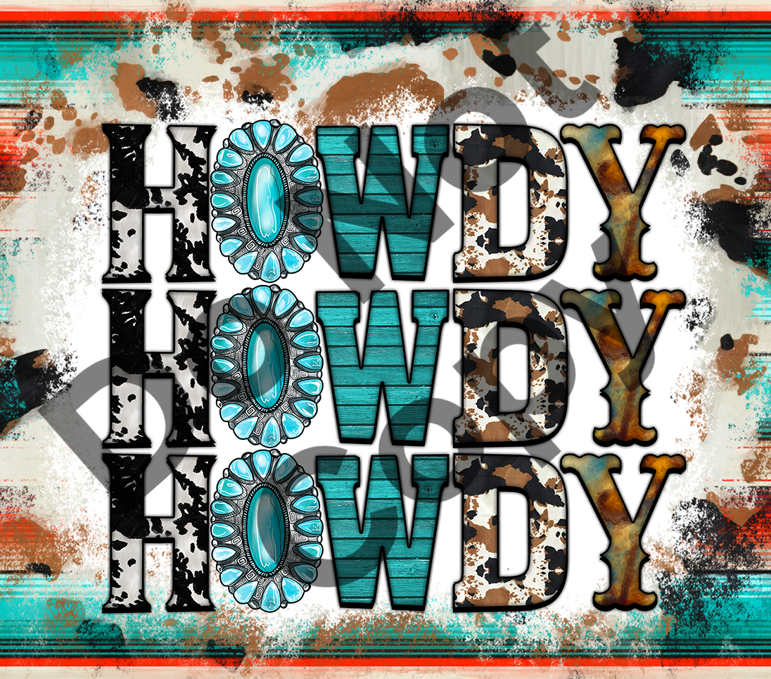Howdy stacked tumbler transfer