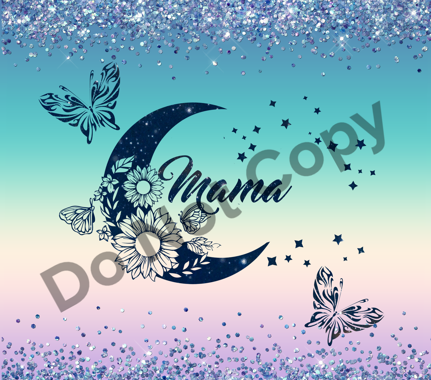 Mama moon tumbler transfer