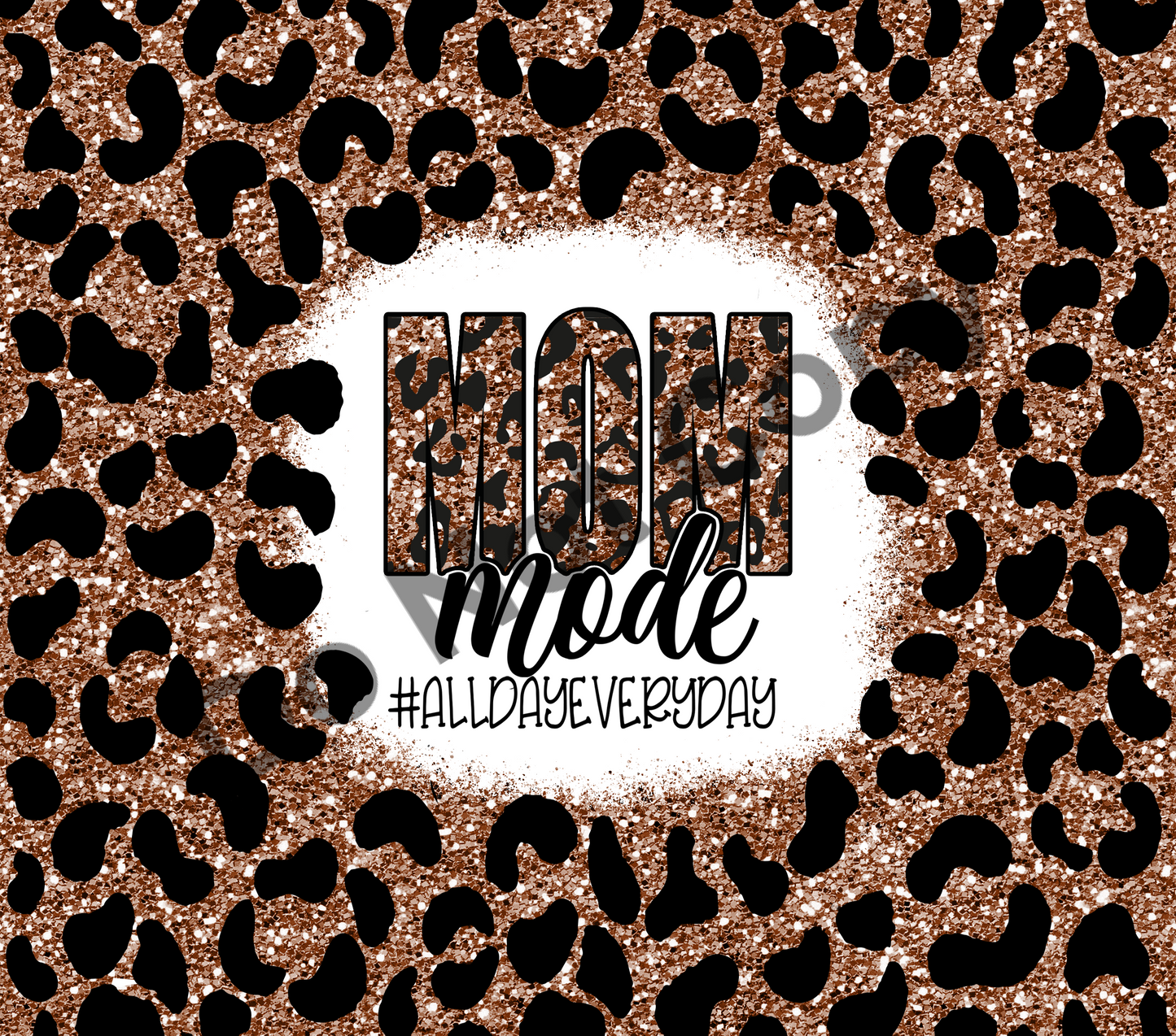 Mom mode leopard tumbler transfer