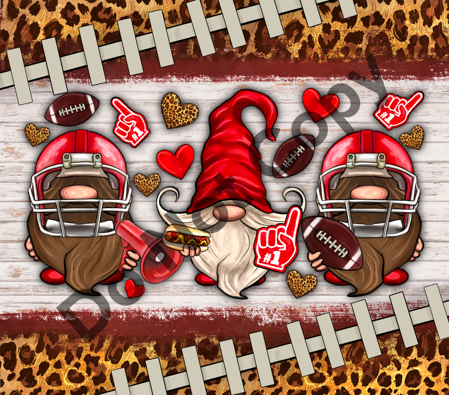 Football gnomes tumbler transfer