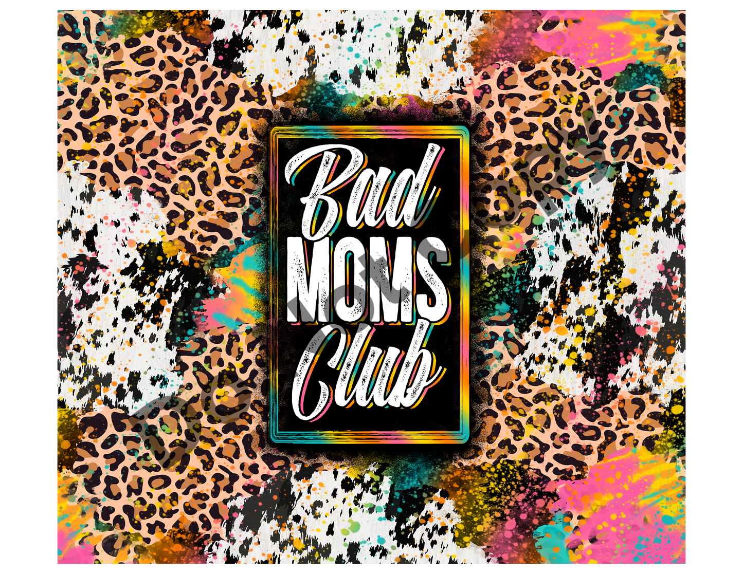 Bad moms club tumbler transfer