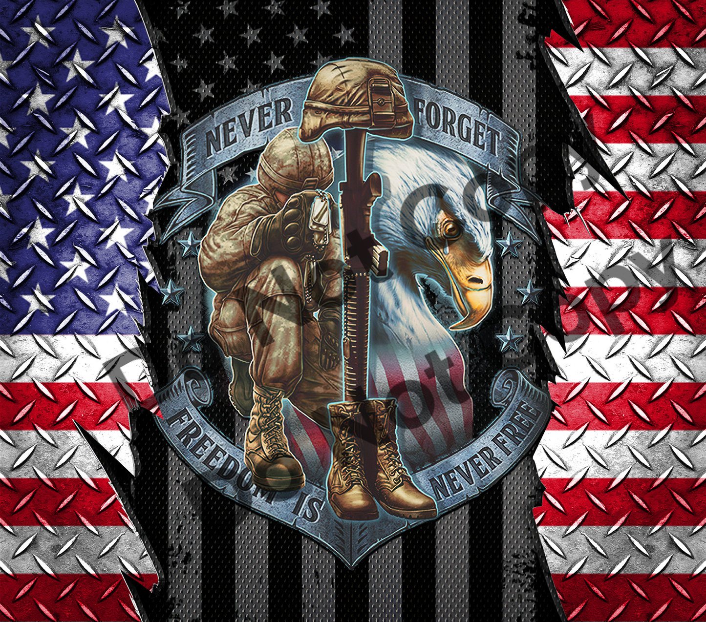 Never forget freedom is never free tumbler transfer