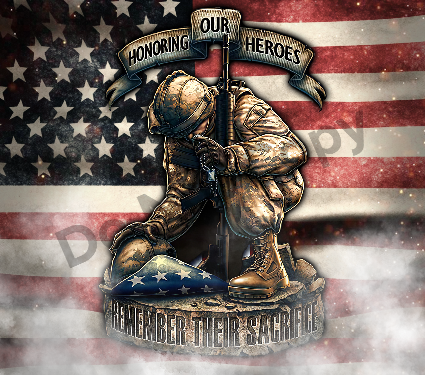 Honoring our heroes tumbler transfer