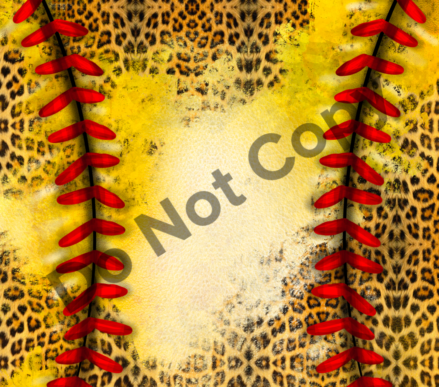 Softball leopard tumbler transfer
