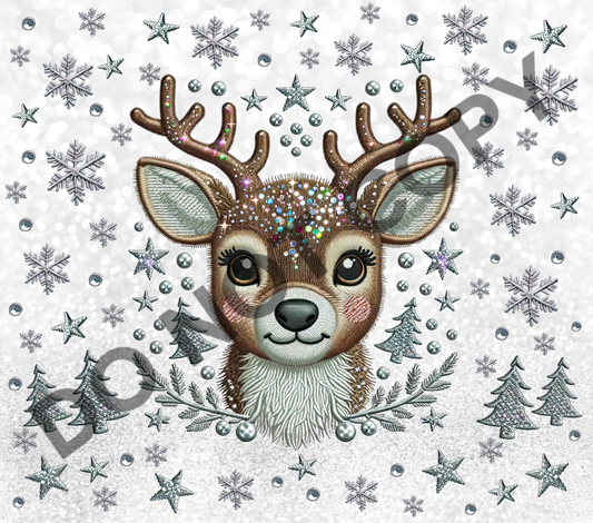 Reindeer tumbler transfer