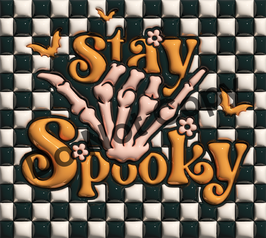 Stay spooky tumbler transfer