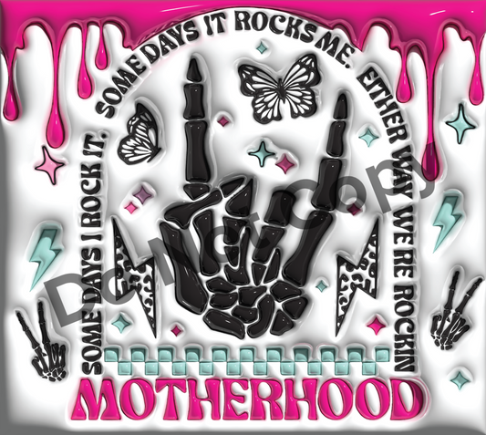 Motherhood rockin tumbler transfer