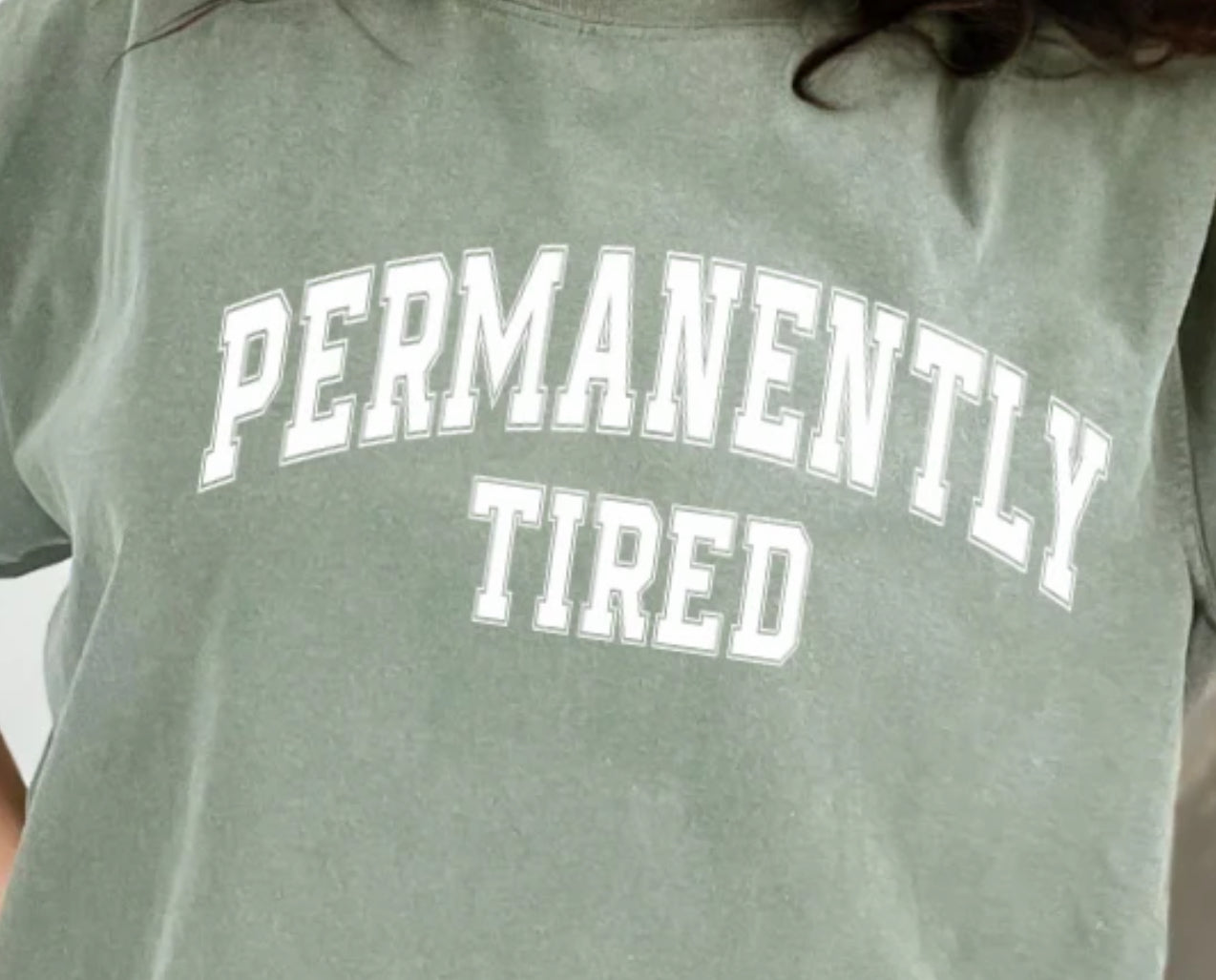 Permanently tired screen print transfer