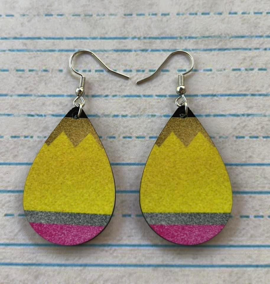 Pencil teardrop earrings