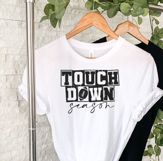 Touchdown season distressed sublimation shirt transfer