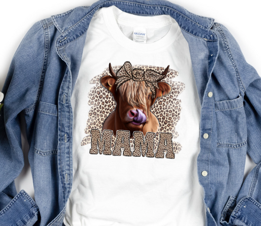 Mama cow sublimation shirt transfer