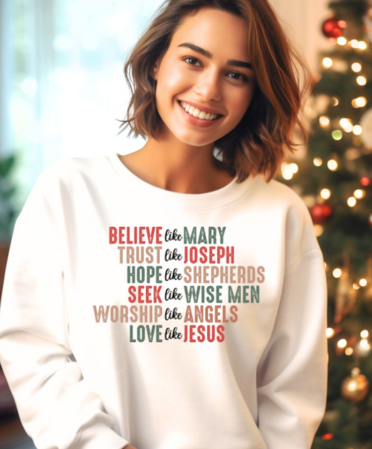 Love like Jesus sublimation shirt transfer