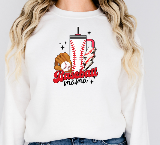 Baseball mama bolt tumbler sublimation shirt transfer