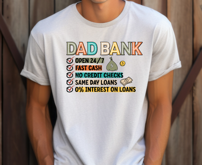 Dad bank sublimation shirt transfer