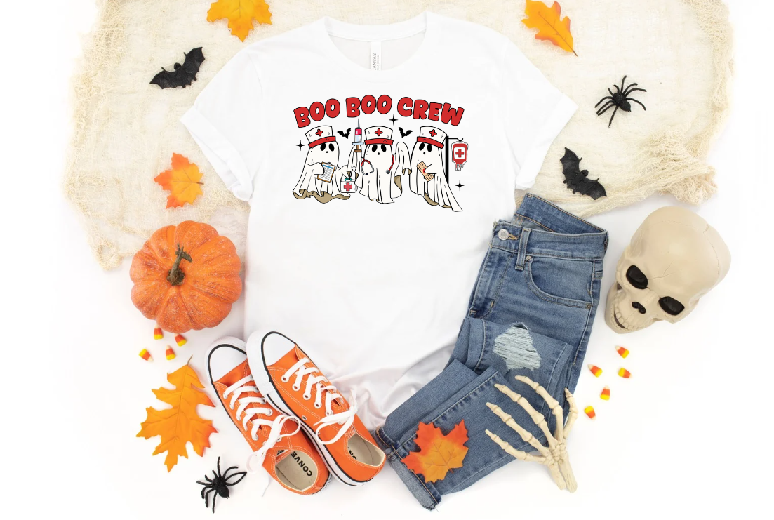 Boo boo crew sublimation shirt transfer