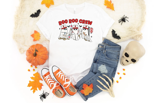 Boo boo crew sublimation shirt transfer