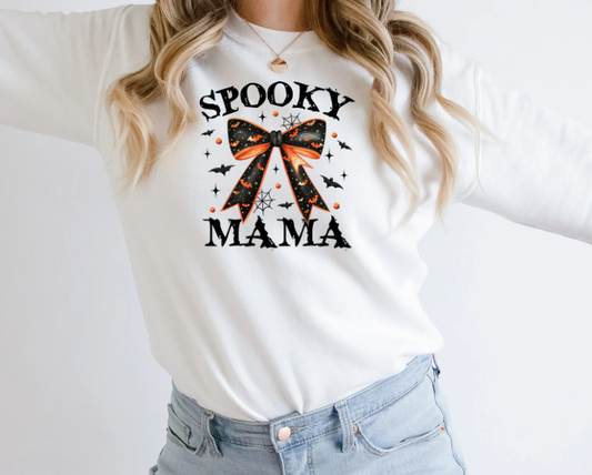 Spooky mama bow sublimation shirt transfer