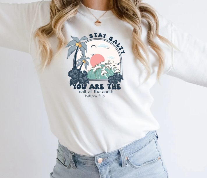 Stay salty sublimation shirt transfer