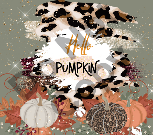 Hello pumpkin tumbler transfer