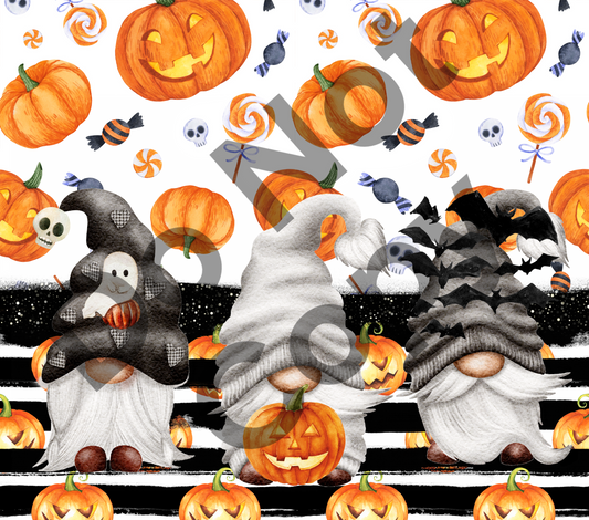 Halloween gnomes tumbler transfer
