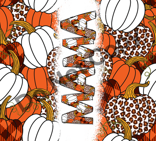Mama pumpkins tumbler transfer