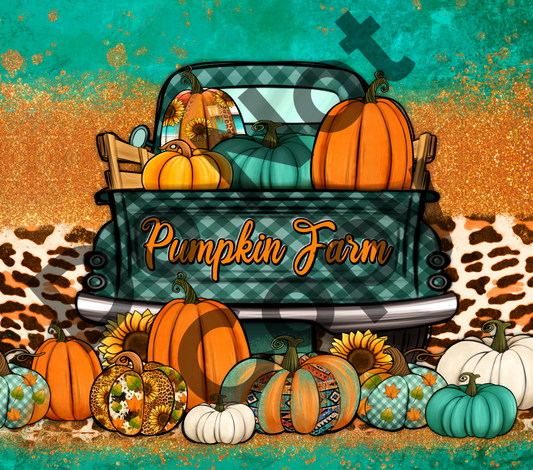 Pumpkin farm tumbler transfer