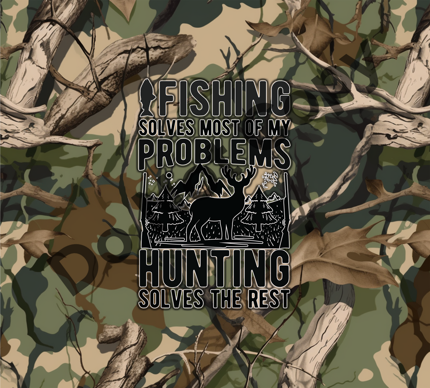 Fishing solves most problems tumbler transfer