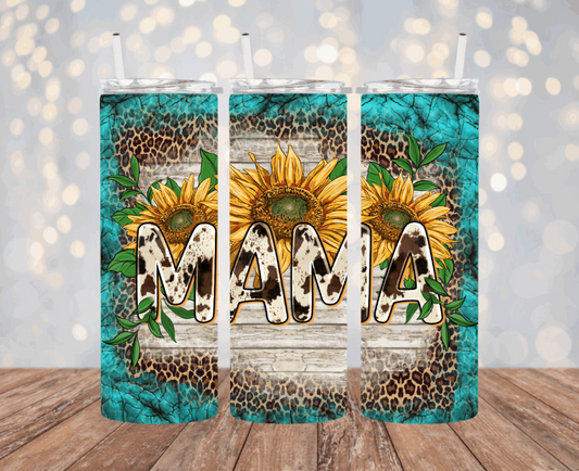 Mama sunflowers completed tumbler