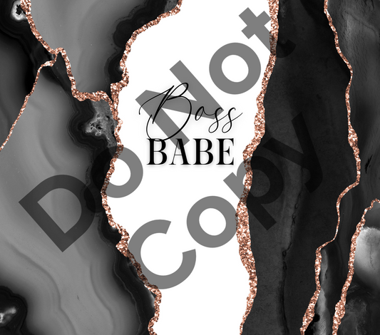 Boss babe tumbler transfer