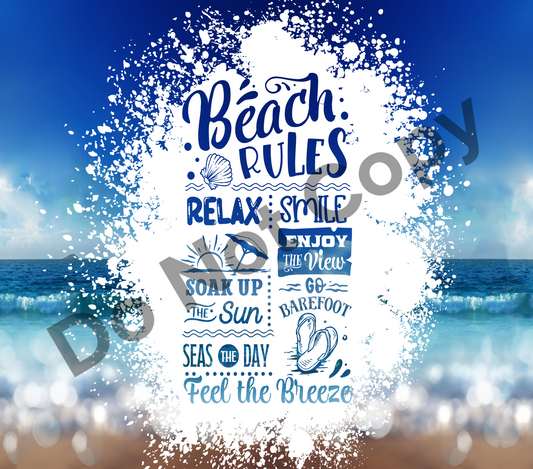 Beach rules tumbler transfer
