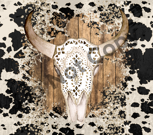 Cowhide bull tumbler transfer