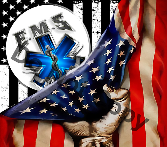 EMS flag tumbler transfer