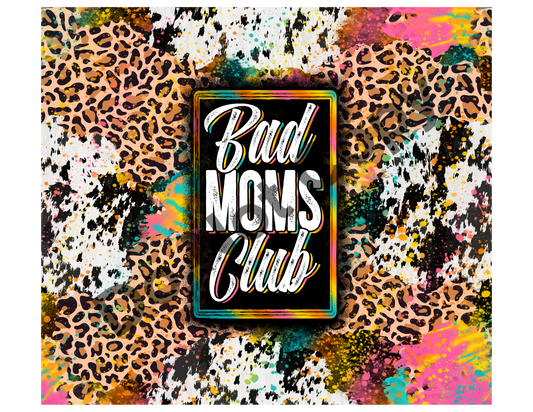 Bad moms club tumbler transfer