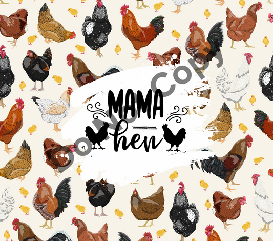 Mama hen tumbler transfer