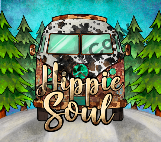 Hippie soul tumbler transfer