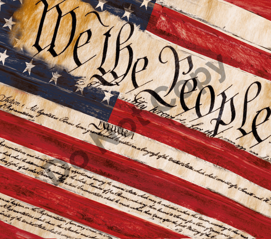 We the people flag tumbler transfer