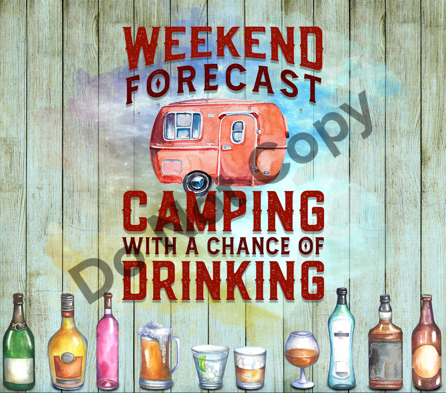 Weekend forecast drinking tumbler transfer