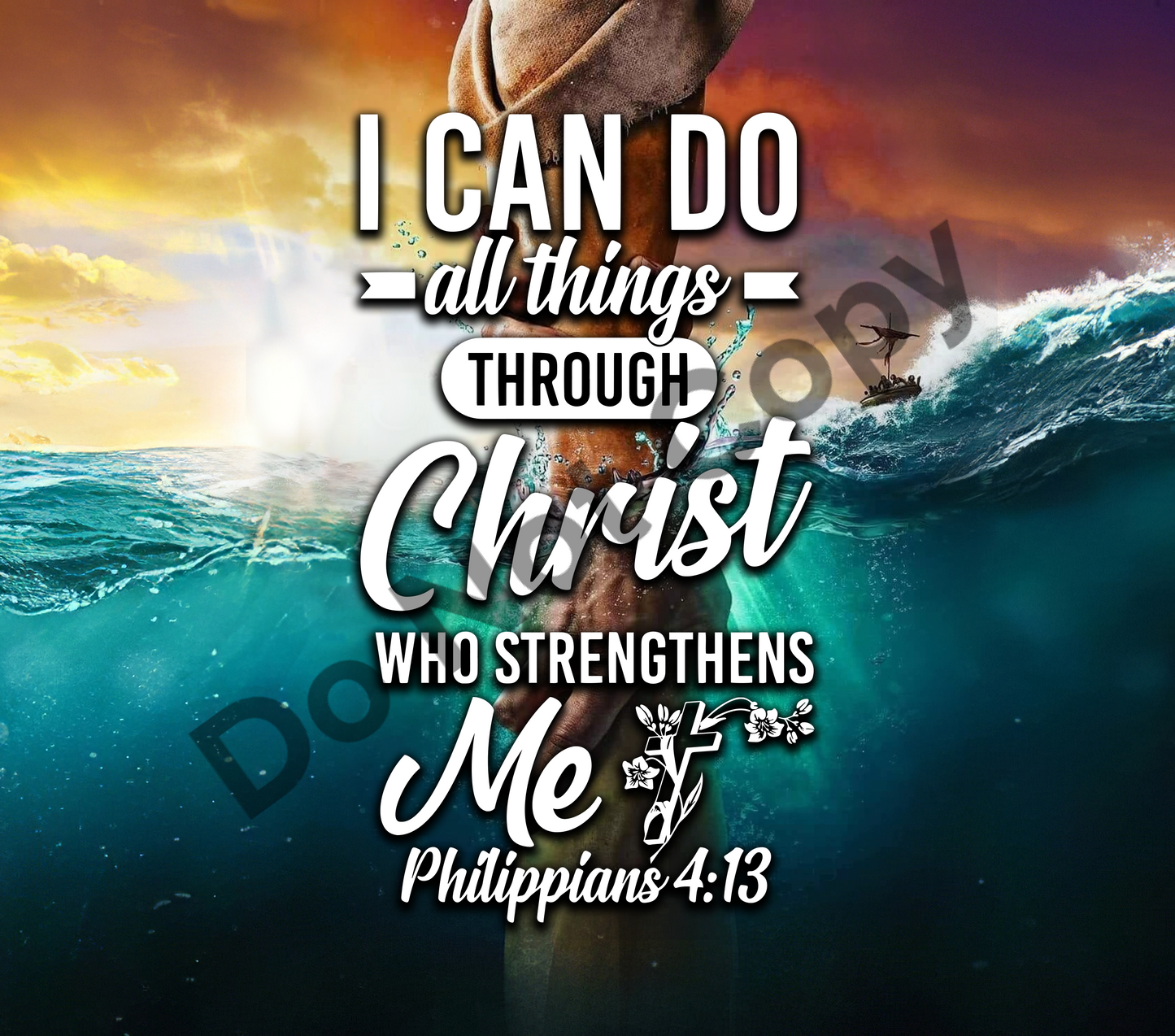 I can do all things through Christ who strengthens me tumbler transfer