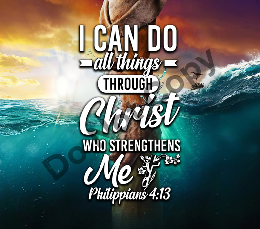 I can do all things through Christ who strengthens me tumbler transfer