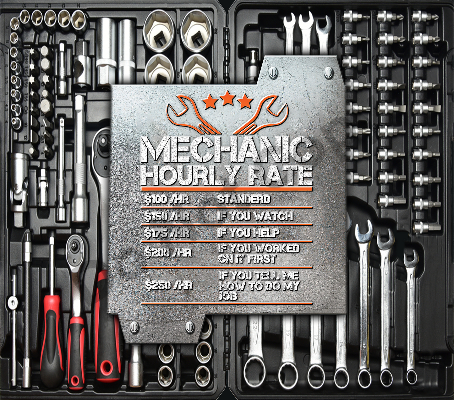 Mechanic hourly rate tumbler transfer