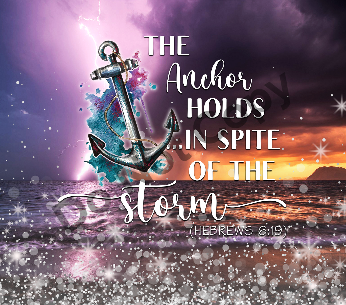 The anchor holds in spite of the storm tumbler transfer