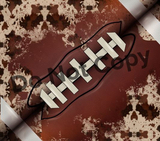 Fooball cowhide tumbler transfer