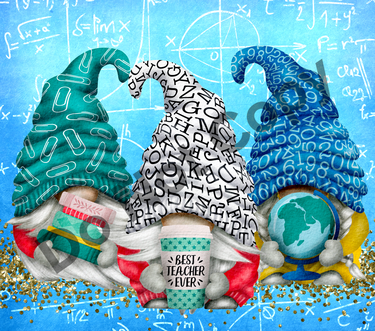 Best teacher ever gnomes tumbler transfer