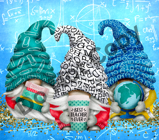 Best teacher ever gnomes tumbler transfer