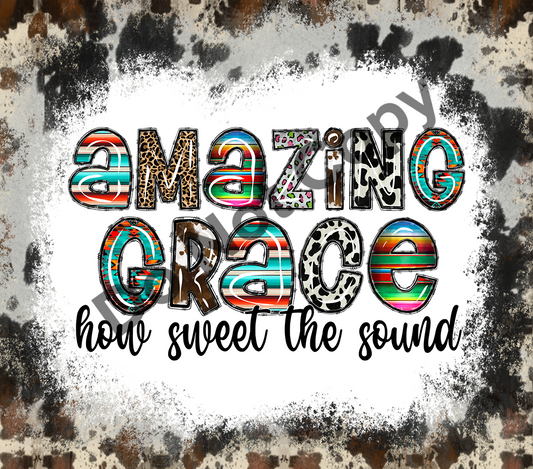 Amazing grace tumbler transfer