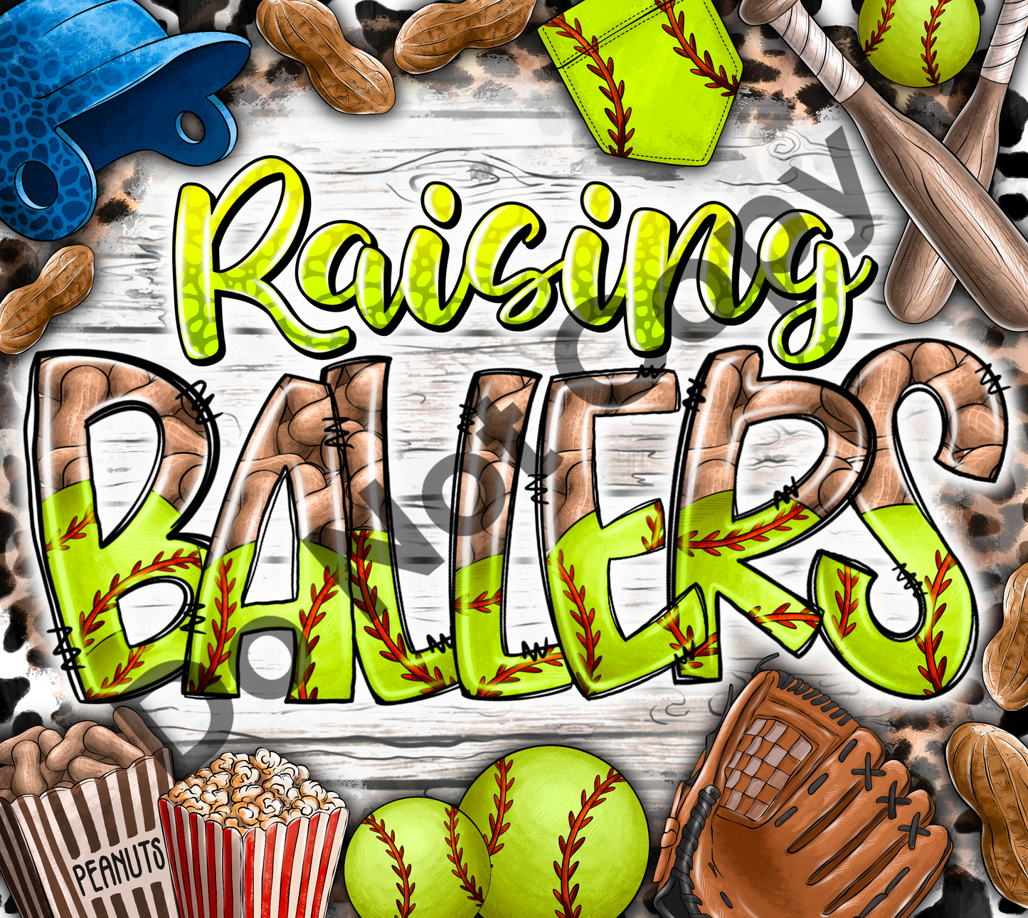 Raising ballers softball tumbler transfer